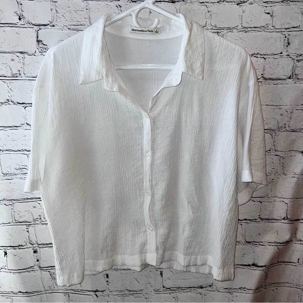 Abercrombie & Fitch White Button Down Shirt